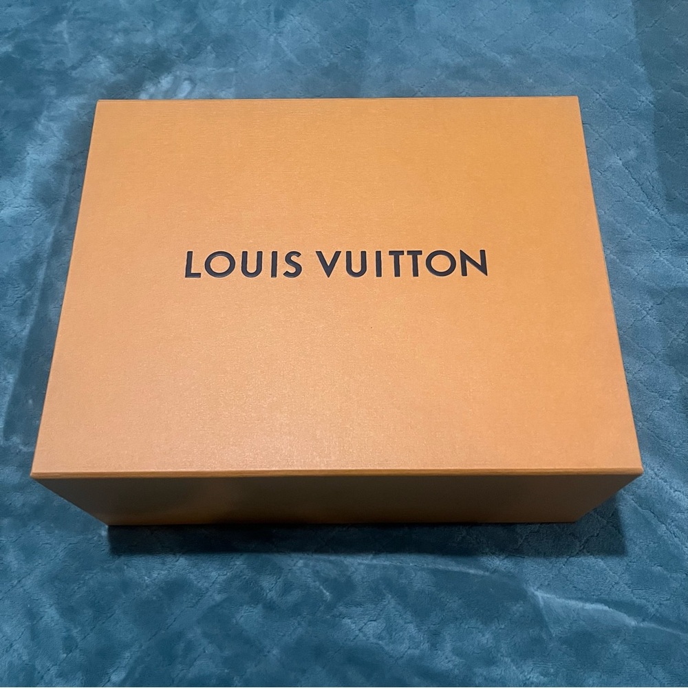 Louis Vuitton Empty Drawer Storage Box Orange Blue Large 14x11x5.5